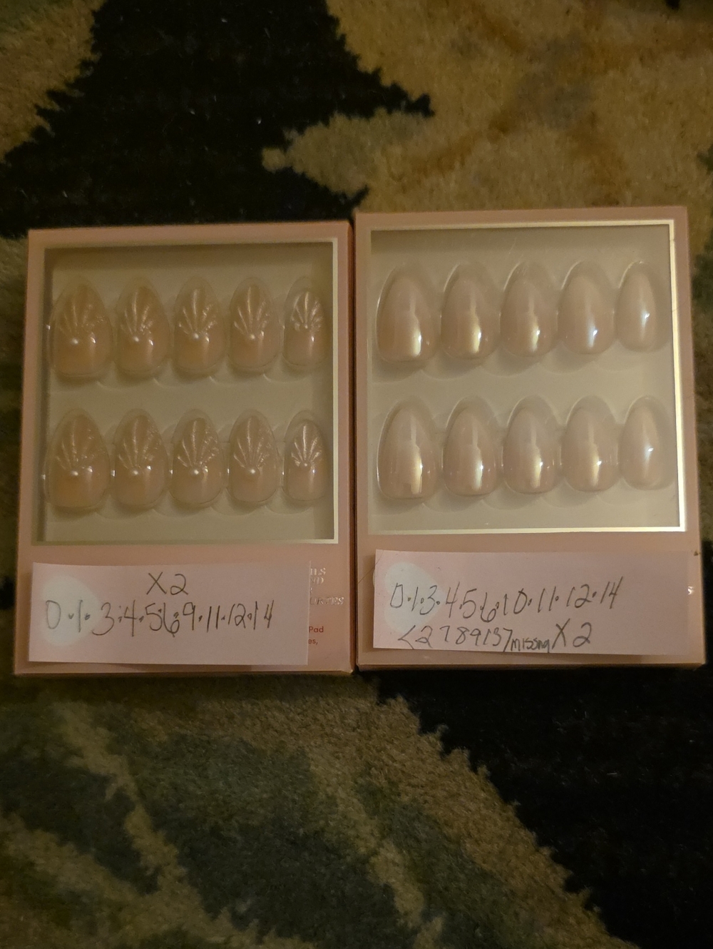 Classic Nude Pink Press-On Nail Set for Women Missing .Only 20 Nails Each